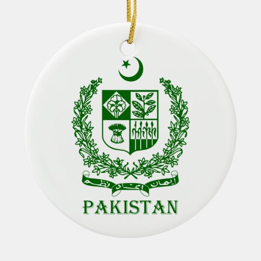 PAKISTAN - embleem/wapen/vlag/symbool Keramisch Ornament (Voorkant)