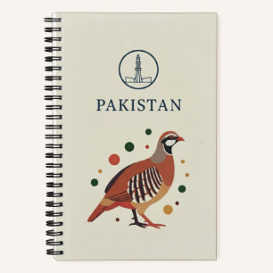 Pakistan Erfgoed & Chukar Patrijs Fotoarchief Notitieboek