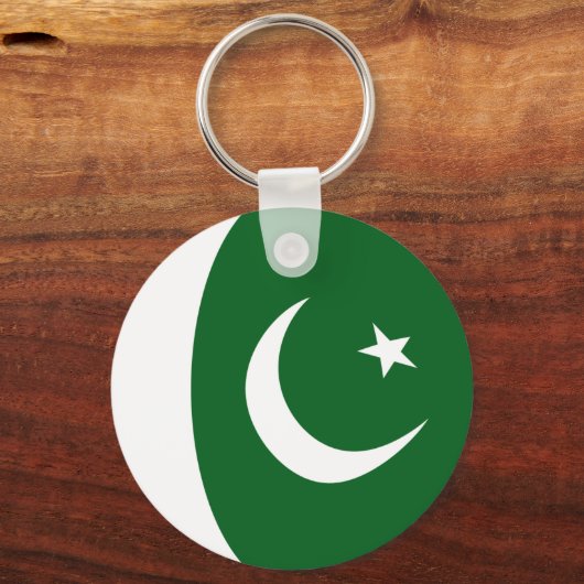 Pakistan Fisheye Flag Sleutelhanger (Voorkant)