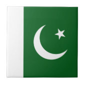 Pakistan Flag Ceramic Tile Tegeltje (Voorkant)