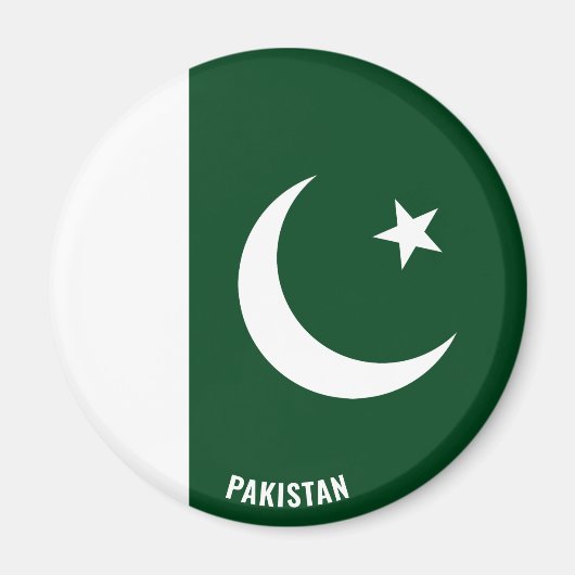 Pakistan Flag Charming Patriotic Magneet (Voorkant)