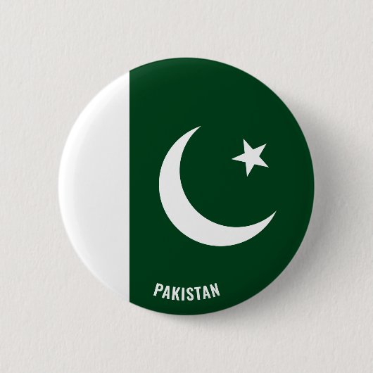 Pakistan Flag Cute Patriotic Ronde Button 5,7 Cm (Voorkant)
