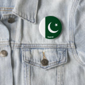 Pakistan Flag Cute Patriotic Ronde Button 5,7 Cm (In situ)