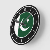 Pakistan Flag Elegant Ronde Klok (Hoek)