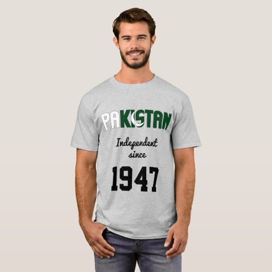 Pakistan Flag Independence Celebration T-shirt (Voorkant volledig)