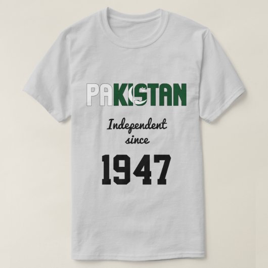 Pakistan Flag Independence Celebration T-shirt (Design voorkant)