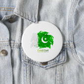 Pakistan Flag Independence Day Ronde Button 4,0 Cm (In situ)