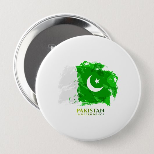 Pakistan Flag Independence Day Ronde Button 4,0 Cm (Voorkant /achterkant)