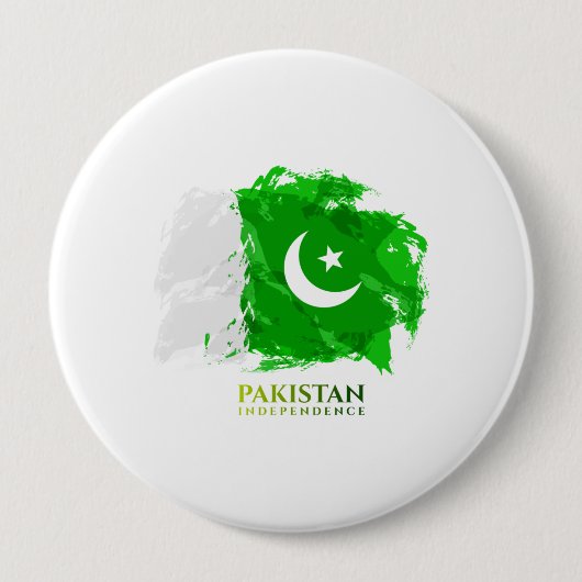 Pakistan Flag Independence Day Ronde Button 4,0 Cm (Voorkant)