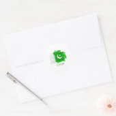 Pakistan Flag Independence Day Ronde Sticker (Envelop)