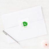 Pakistan Flag Independence Day Vierkante Sticker (Envelop)