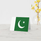Pakistan Flag Notecard Kaart (Gele Bloem)