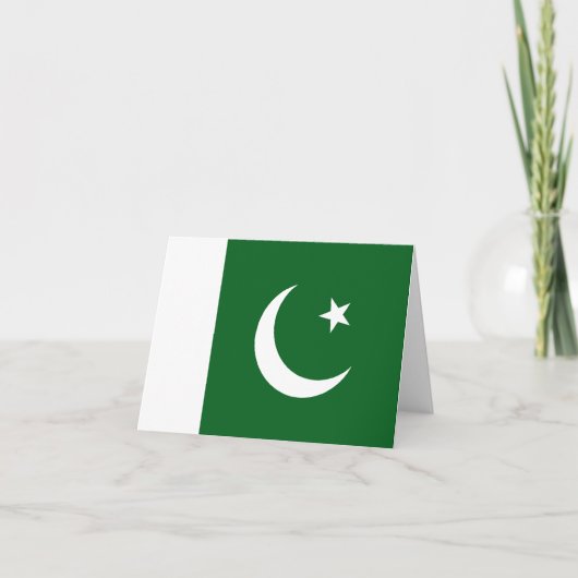 Pakistan Flag Notecard Kaart (Voorkant)