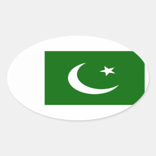 Pakistan Flag Oval Sticker