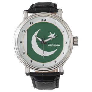 Pakistan Flag & Pakistan trendy mode / design Horloge