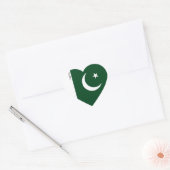 Pakistan Flag Patriotic Hart Sticker (Envelop)