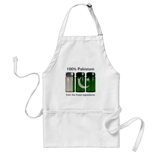 Pakistan Flag Spice Jars Apron Standaard Schort (Voorkant)
