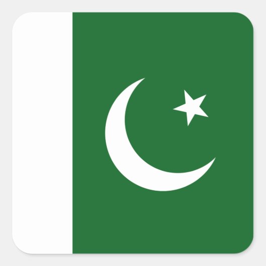 Pakistan Flag Sticker (Voorkant)