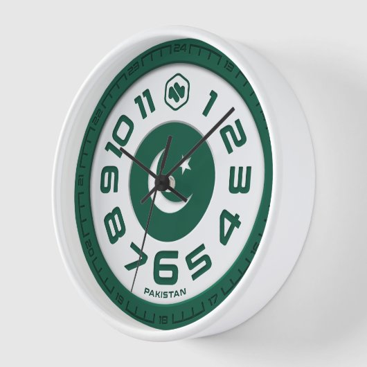 Pakistan Flag Wall klok (Hoek)
