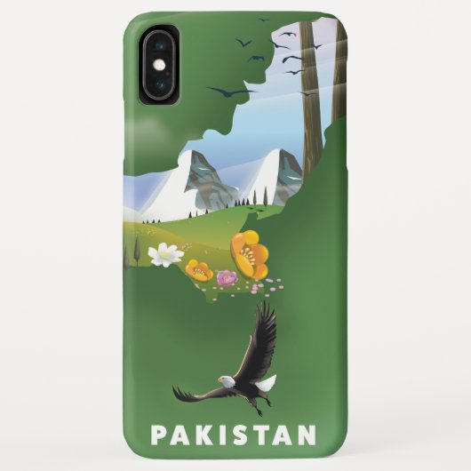 Pakistan heeft de reiskaart geïllustreerd. Case-Mate iPhone case (Achterkant)