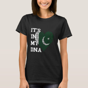 Pakistan het zit in mijn DNA Hart Pakistaanse vlag T-shirt
