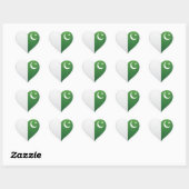Pakistan houdt van vlag trots hart sticker (Vel)