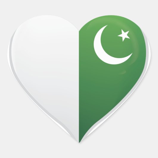 Pakistan houdt van vlag trots hart sticker (Voorkant)