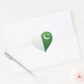 Pakistan houdt van vlag trots hart sticker (Envelop)