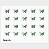 Pakistan Hypolimnas Butterfly Ronde Sticker (Vel)