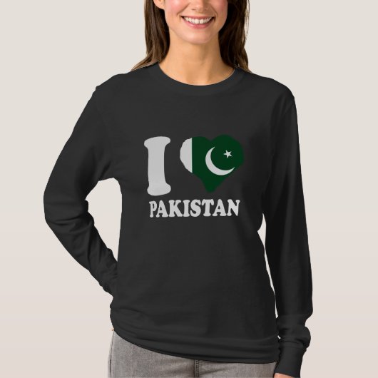 Pakistan Ik hou van Pakistan Pride Pakistani T-shirt (Voorkant)