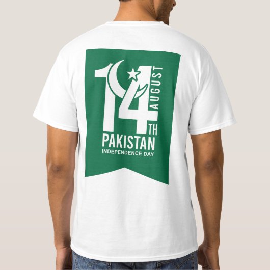 Pakistan Independence Day T-shirts (Achterkant)