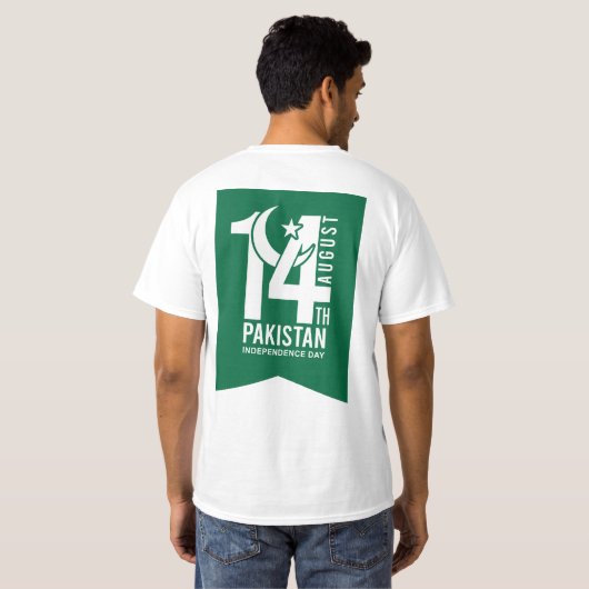Pakistan Independence Day T-shirts (Achterkant volledig)