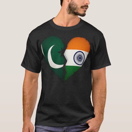 Pakistan - India Heart T-shirt (Voorkant)