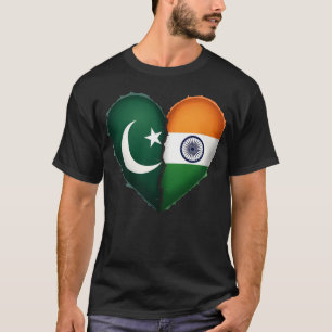 Pakistan - India Heart T-shirt