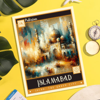 Pakistan, Islamabad |  schilderij Briefkaart