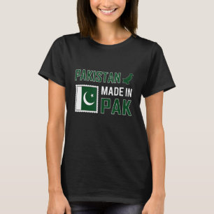 Pakistan Kaart Pakistaanse vlag T-shirt