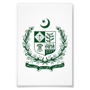 Pakistan landswapen symbool embleem adelaar foto afdruk