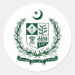 Pakistan landswapen symbool embleem adelaar ronde sticker