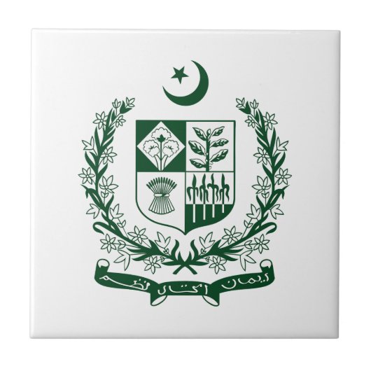 Pakistan landswapen symbool embleem adelaar tegeltje (Voorkant)