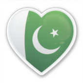 Pakistan Love Flag Sticker (Voorkant)