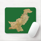 Pakistan Map Mousepad Muismat (Met muis)