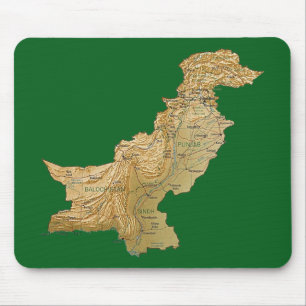 Pakistan Map Mousepad Muismat