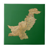 Pakistan Map Tile Tegeltje (Voorkant)