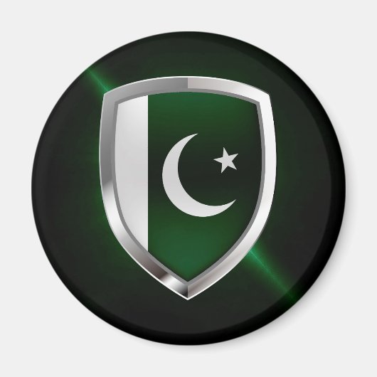 Pakistan Metallic Embleem Magneet (Voorkant)