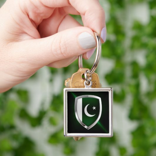 Pakistan Metallic Embleem Sleutelhanger (Hand)