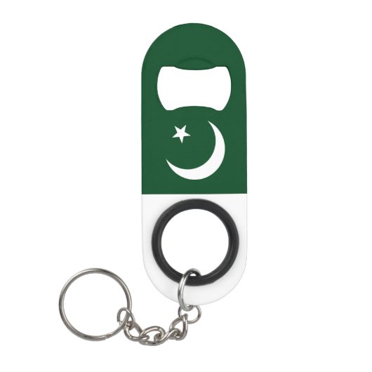Pakistan National Flag Patriotic Mini Flessenopener (Voorkant)