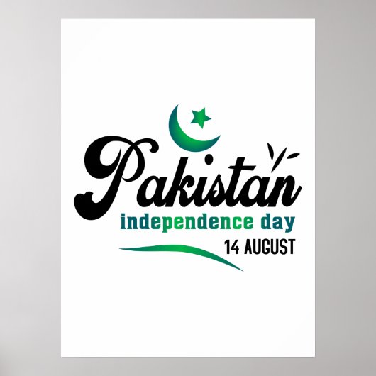 Pakistan Onafhankelijkheidsdag 14 augustus Poster (Voorkant)
