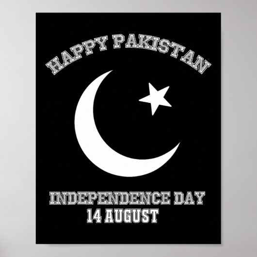Pakistan Onafhankelijkheidsdag 14 augustus Poster (Voorkant)