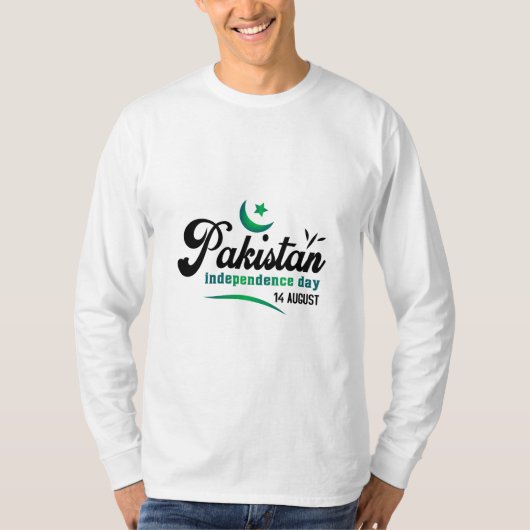 Pakistan Onafhankelijkheidsdag 14 augustus T-shirt (Voorkant)