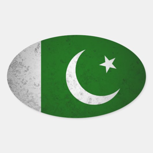 Pakistan Ovale Sticker (Voorkant)